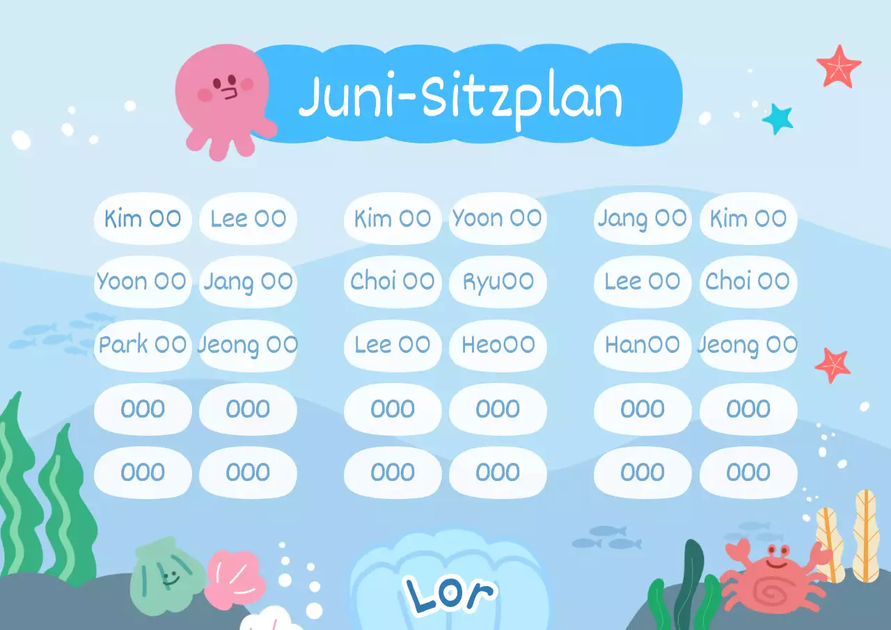 Über den hellblauen Schulsitzplan