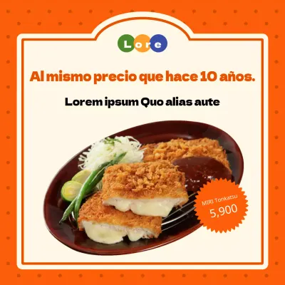 Guía de eventos de restaurantes kitsch en naranja y negro