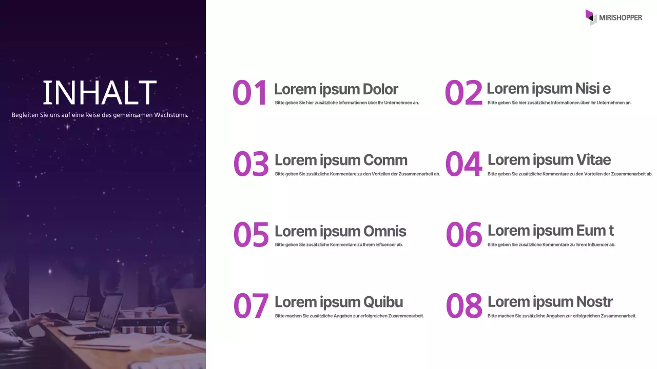 Borahs und Pinks einfacher Vorschlag zur Zusammenarbeit mit Influencern