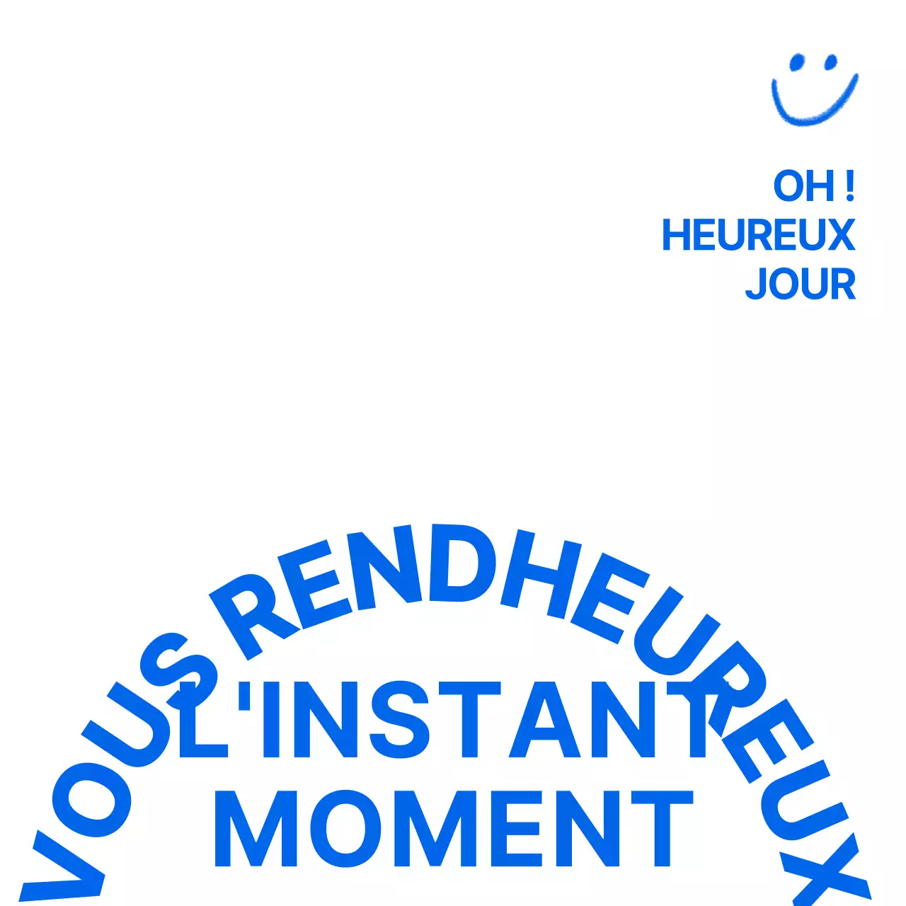 Sac écologique simple et mignon avec des accents de texte bleus