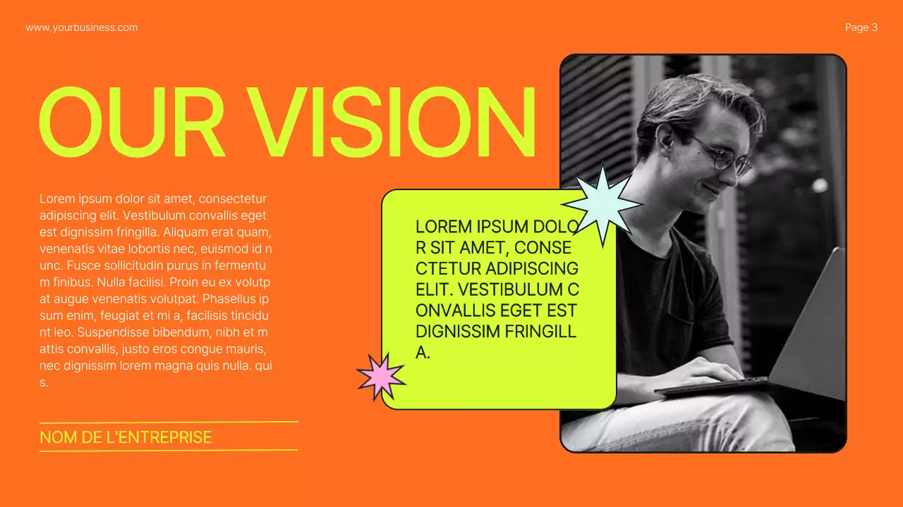 Profil d'entreprise Lime Orange Bold Introduction