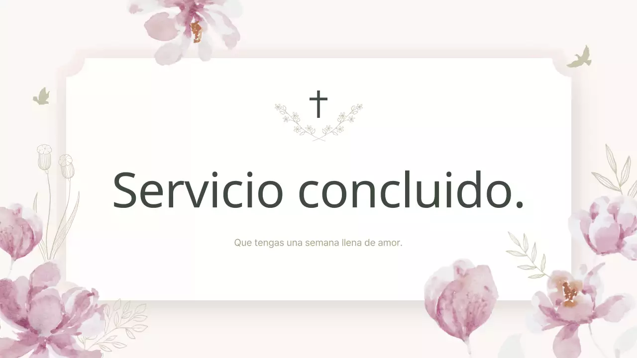 Una guía clásica de servicios religiosos en rosa
