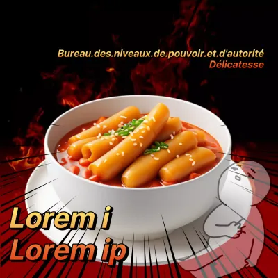 Promouvoir un restaurant rétro rouge et jaune de tteokbokki