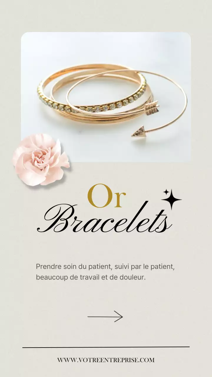 Beige et or élégants bijoux exclusifs Cadeaux pour maman promotion