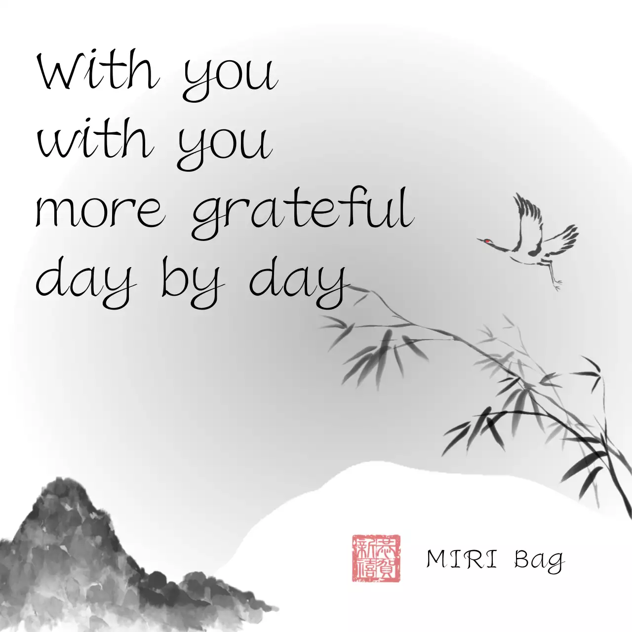 Bài đăng trên mạng xã hội về thiệp biết ơn truyền thống màu đen