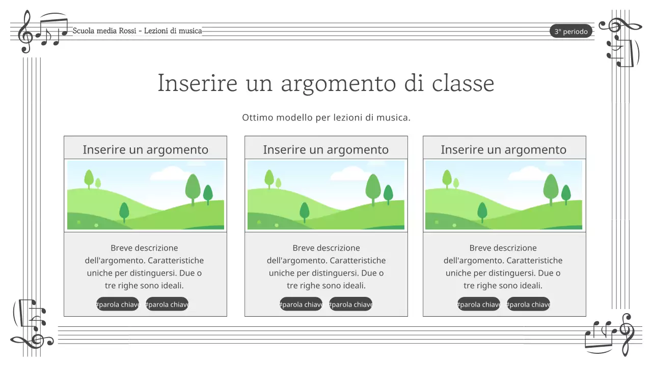 Risorse didattiche semplici per la musica in bianco e nero
