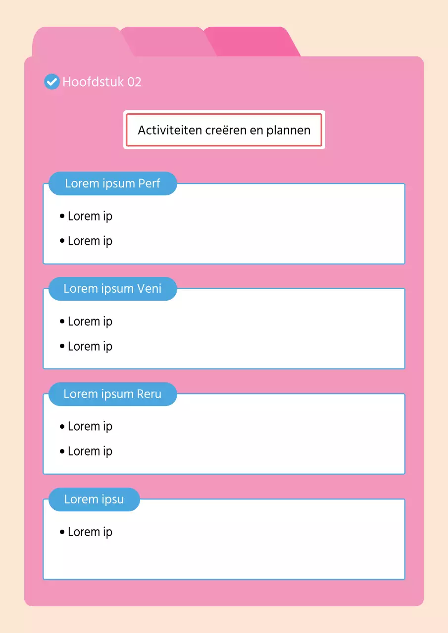 Een eenvoudige roze dagboekplanner