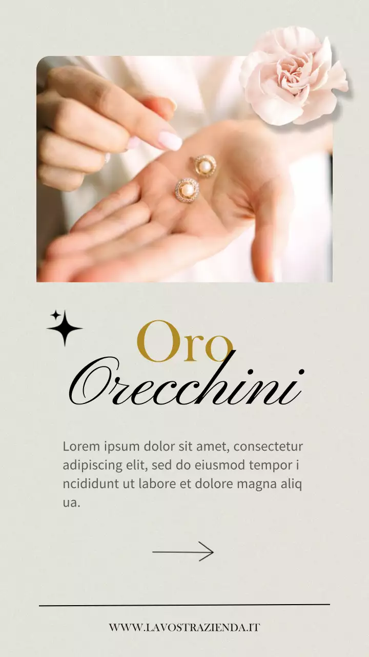 Beige e oro elegante Regali esclusivi di gioielli per la mamma promozione