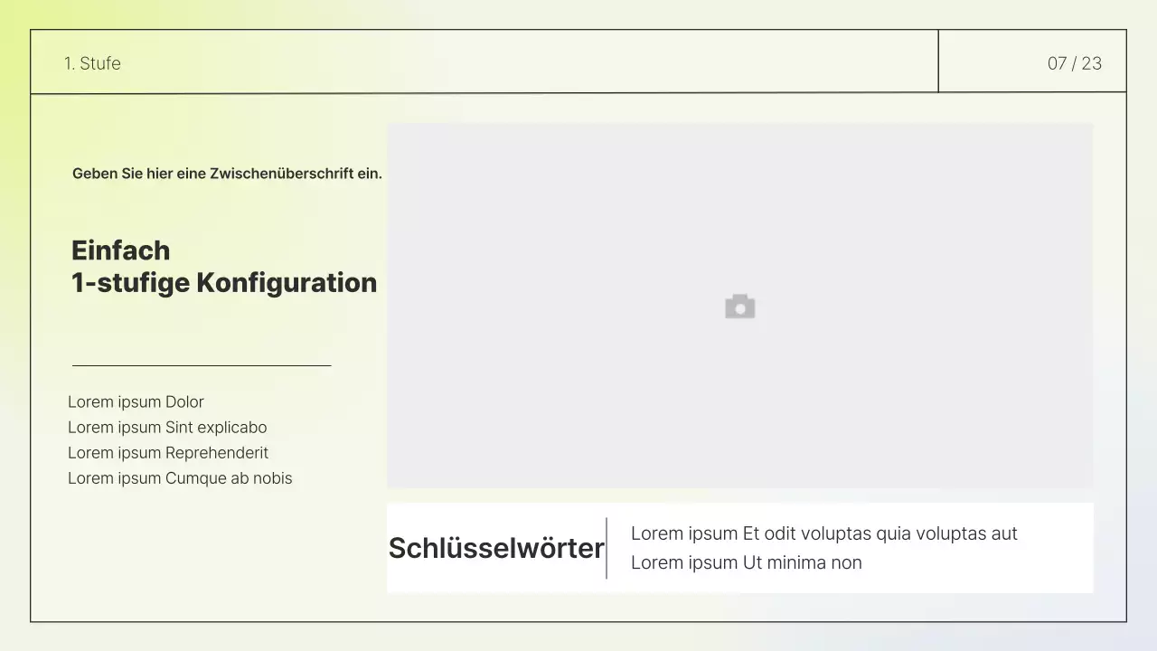 Einfacher Layout-Bericht in Weiß und Chartreuse