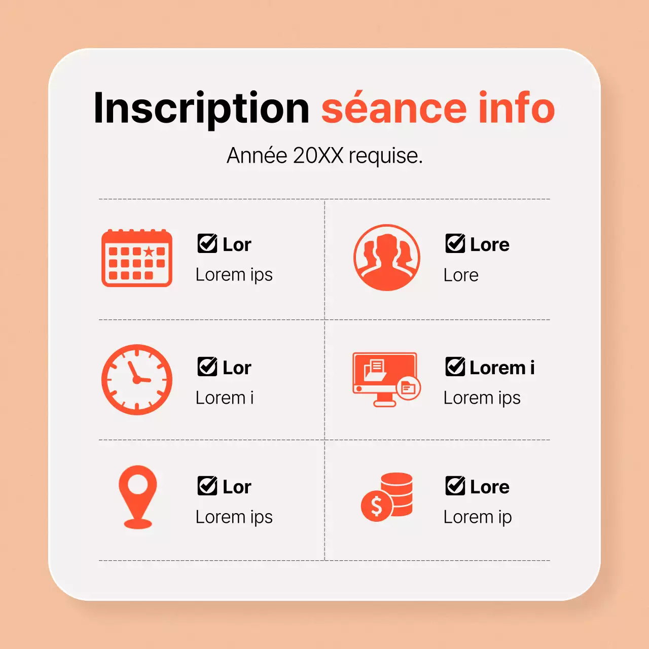 Promotion simple des études à l'étranger sur fond orange