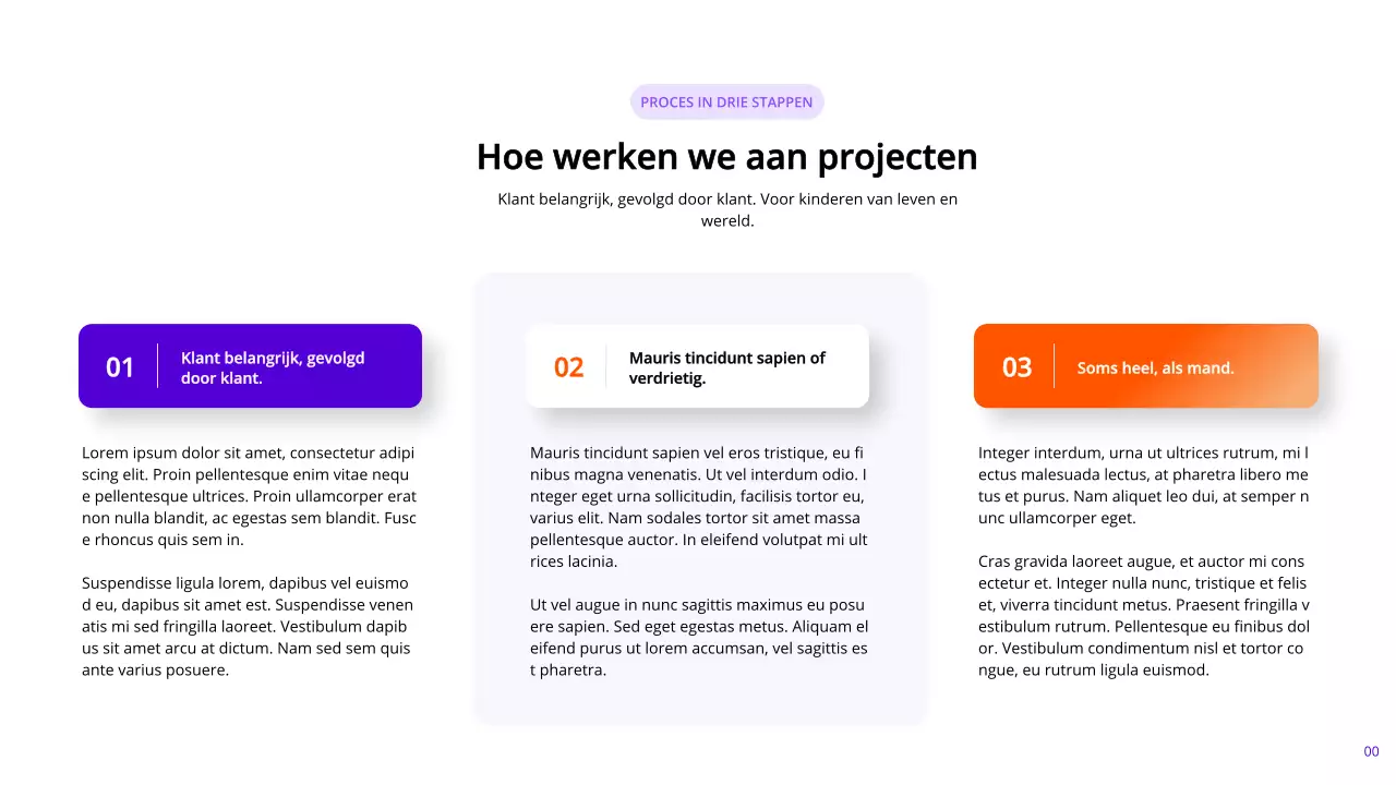 Indigo en oranje moderne marketingrapportpagina's met verschillende indelingen