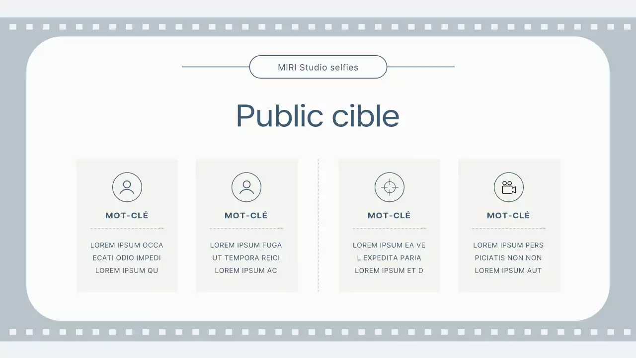 Un studio de selfie simple en gris et bleu clair