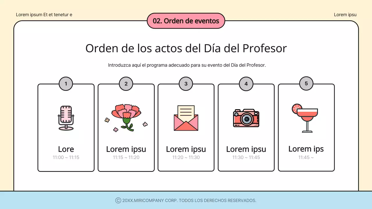 Ivory and Rainbow's Pretty Programa del Día del Profesor Planificador de eventos