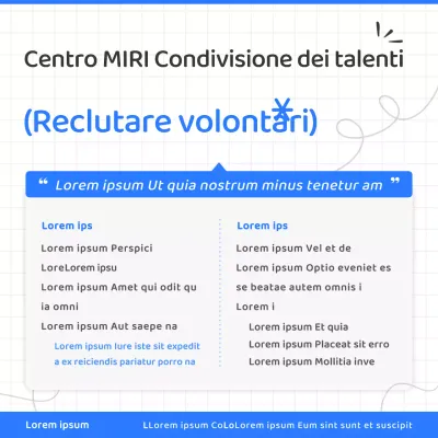 Guida semplice al reclutamento dei volontari in bianco e blu