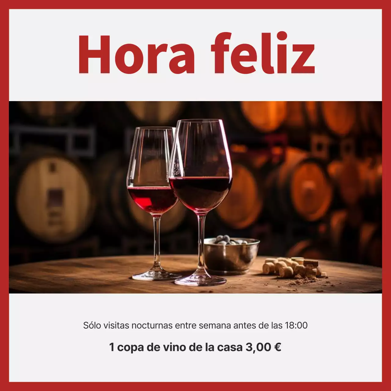 Un moderno anuncio de tienda en rojo y gris