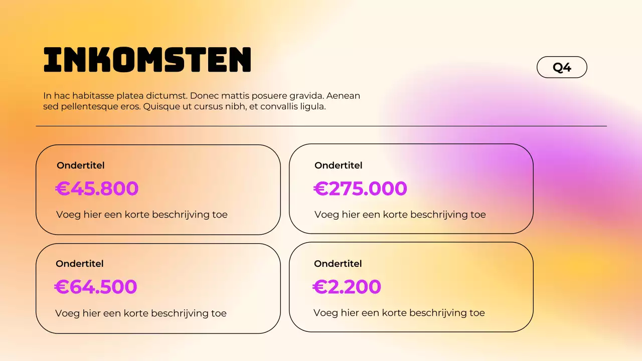 Paars eenvoudig verlooprapport