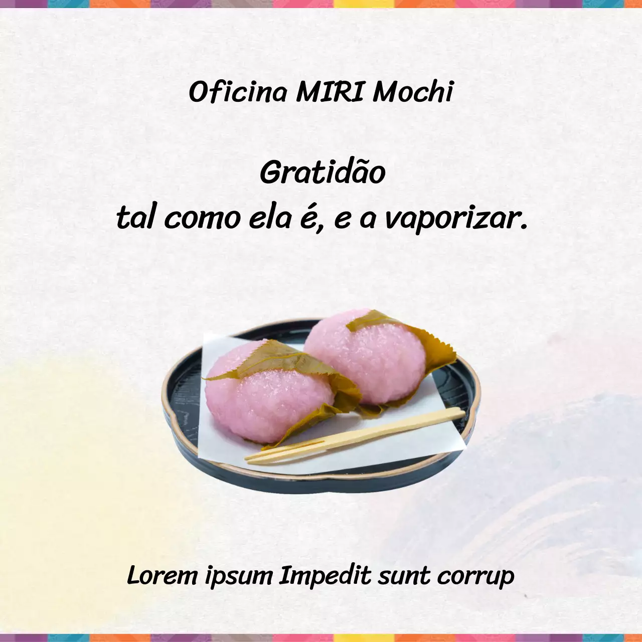 Anunciar encomendas colectivas de artigos de oferta tradicionais com as cores do arco-íris