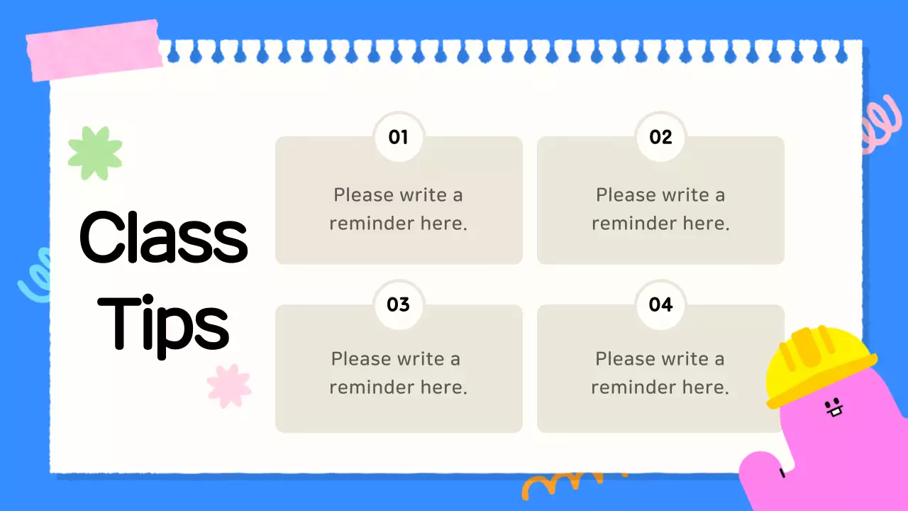 블루 심플 스쿨 라이프 가이드 프레젠테이션