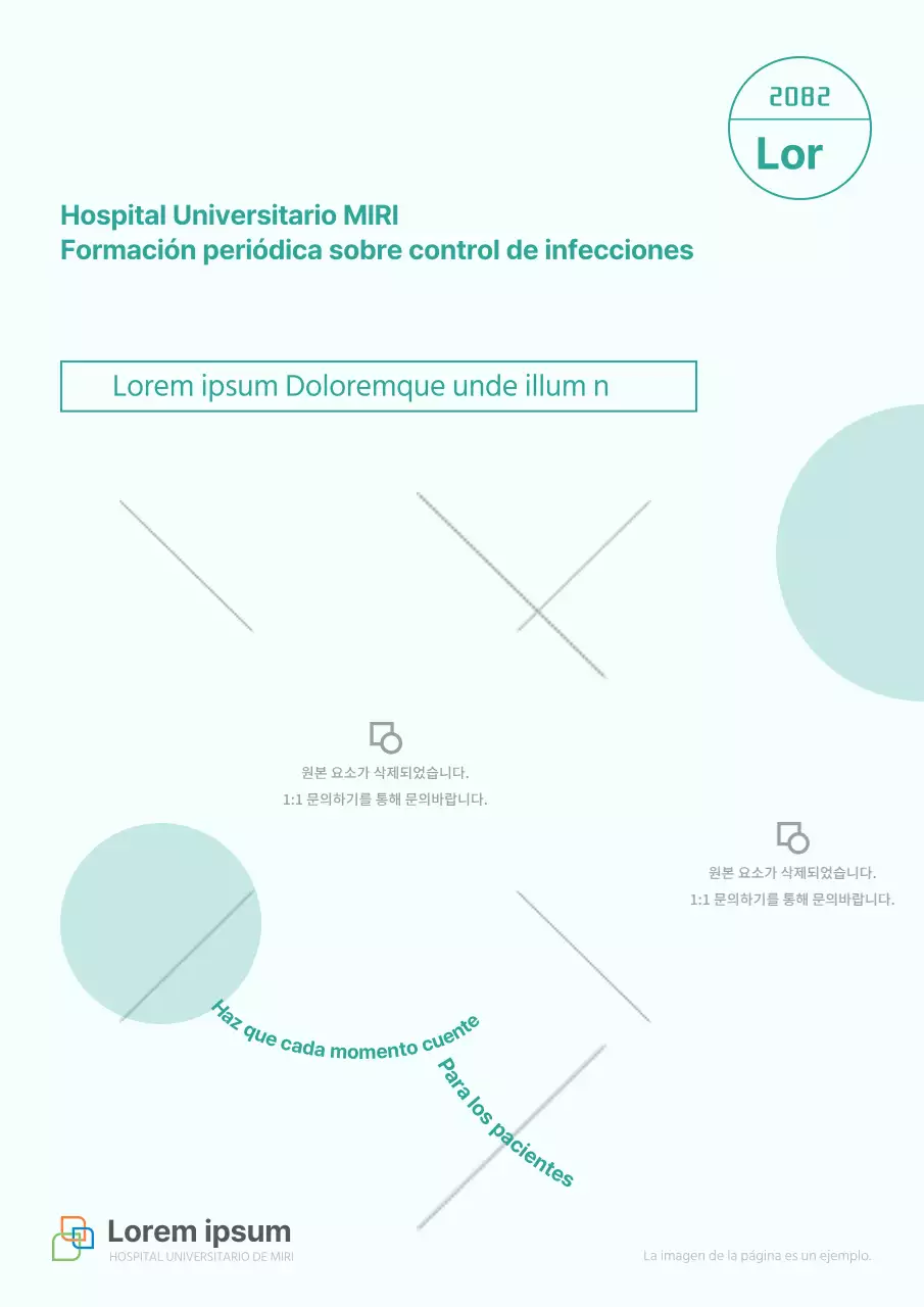 Material de formación sencillo en negro y menta para el control de infecciones hospitalarias
