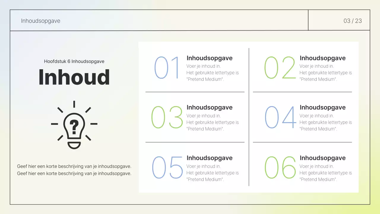 Eenvoudig lay-out rapport in wit en chartreuse