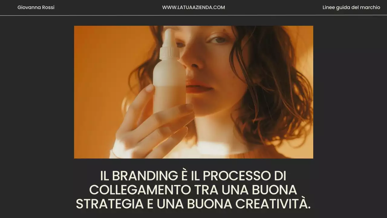 Linee guida del marchio moderno minimalista beige e grigio