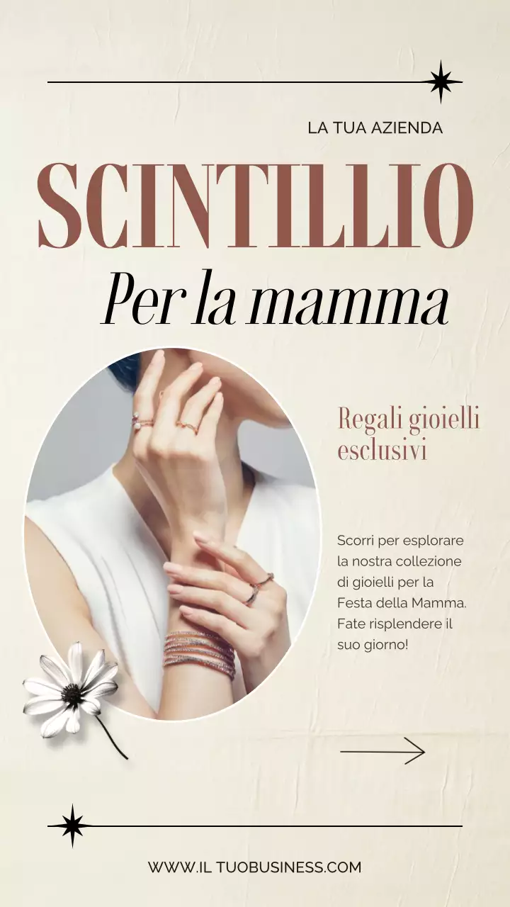 Beige e marrone elegante Regali esclusivi di gioielli per la mamma promozione