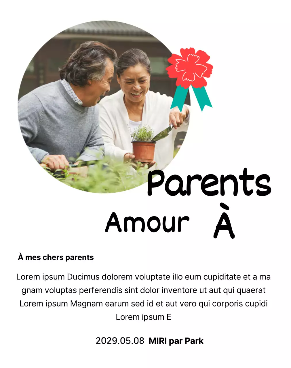 Une jolie plaque de fête des mères avec une illustration d'œillets et une calligraphie avec votre photo