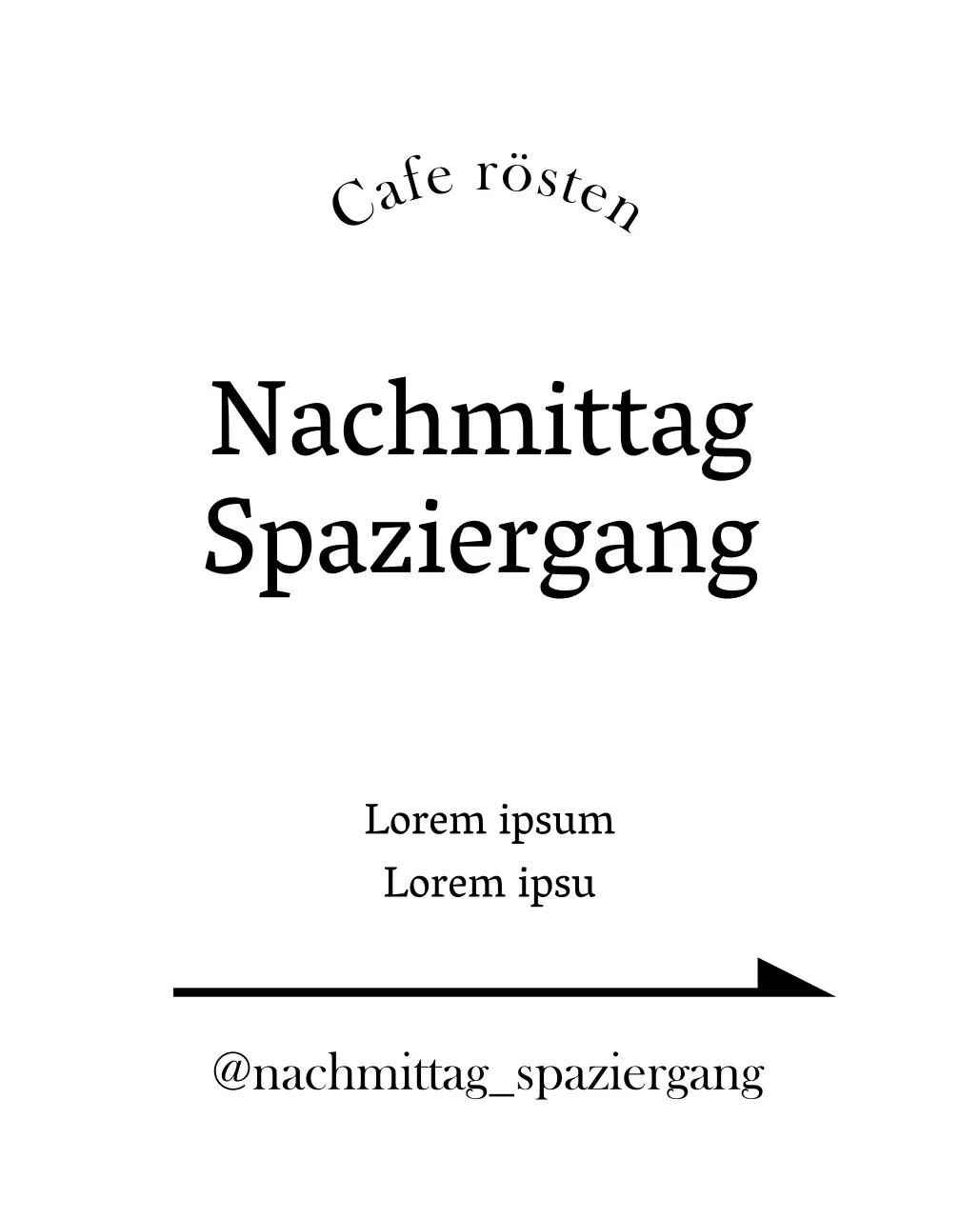 Pfeil mit koreanischem Logo Wegbeschreibung Cafe Illustration Hand gezeichnet Schild