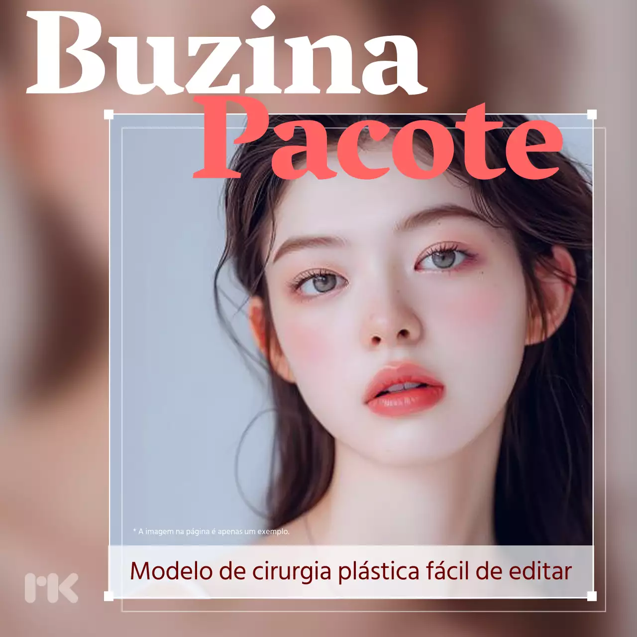 Branco e vermelho Estilo básico Pacote de procedimentos pós