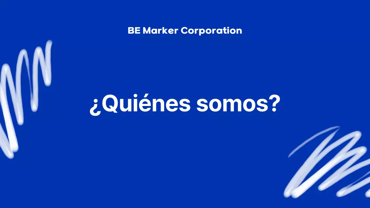 Presentación de la empresa Blue Modern Marker
