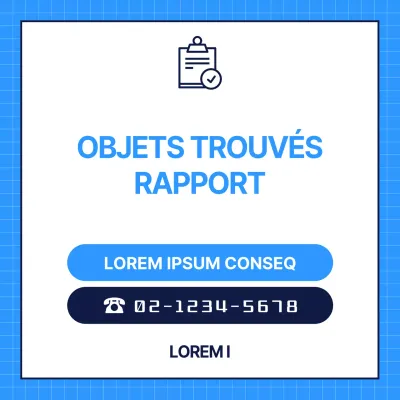 Un simple avis de recherche en blanc et bleu