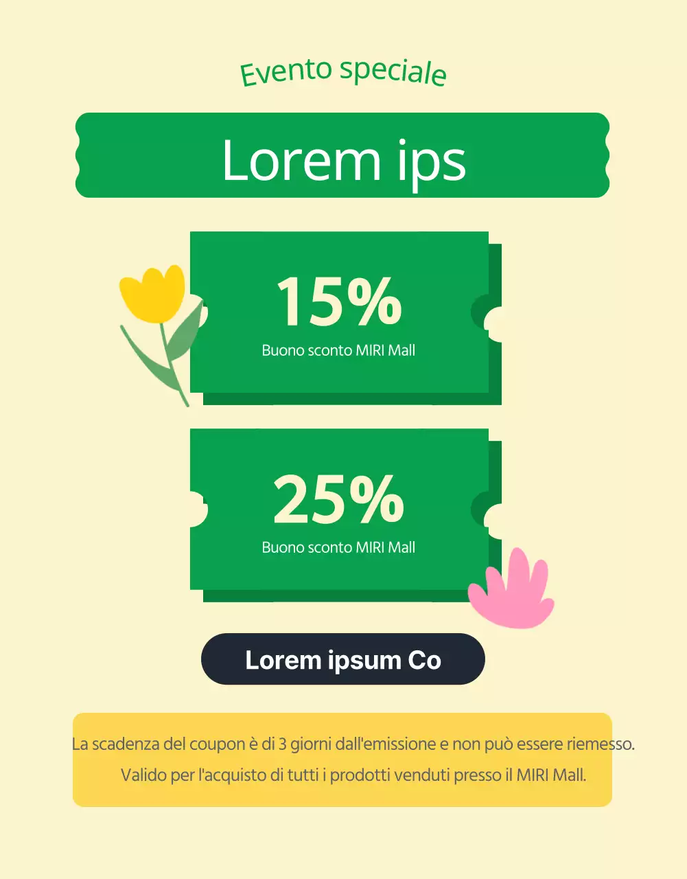 Promuovere i prodotti del mese verde e giallo della famiglia
