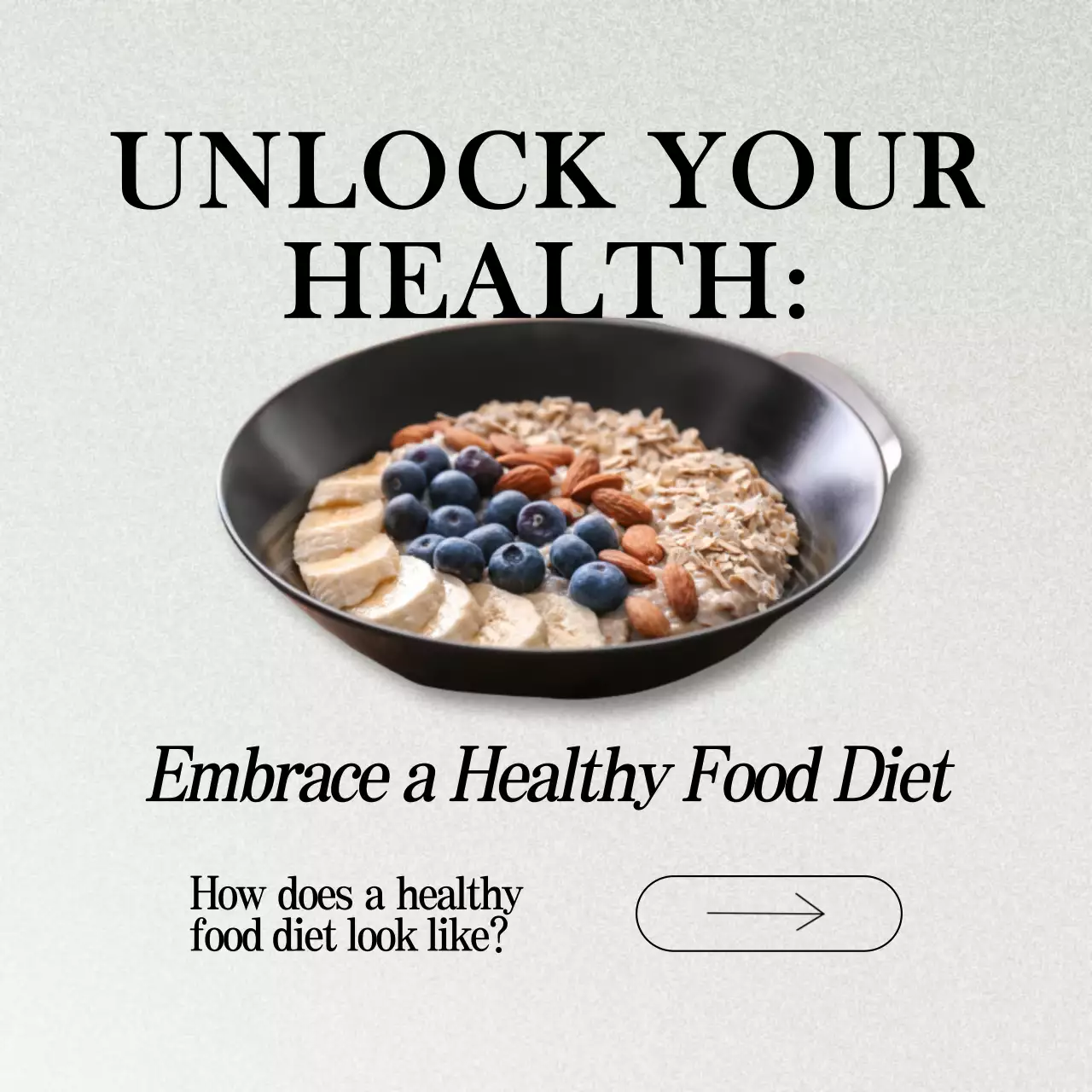 White Minimal Healthy Diet Guide Social Media Post