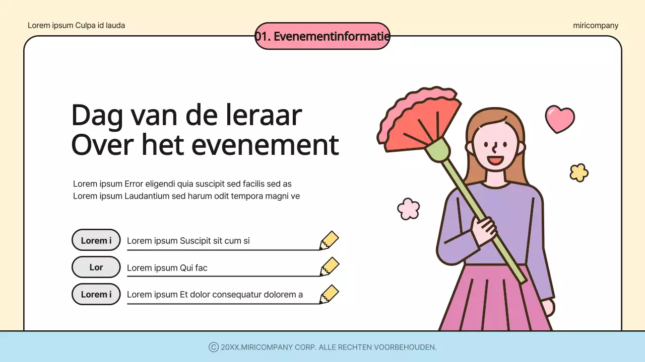 Ivory and Rainbow's Mooie Lerarendag Programma Evenement Planner