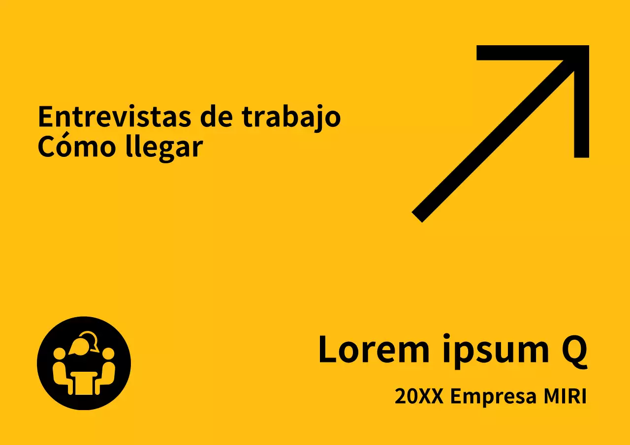 Sencillos anuncios direccionales amarillos y negros