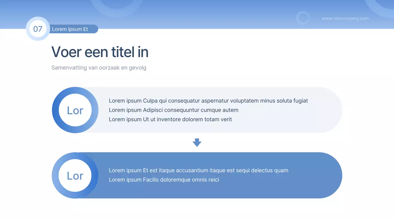 Een eenvoudig rapport in blauw en lichtblauw