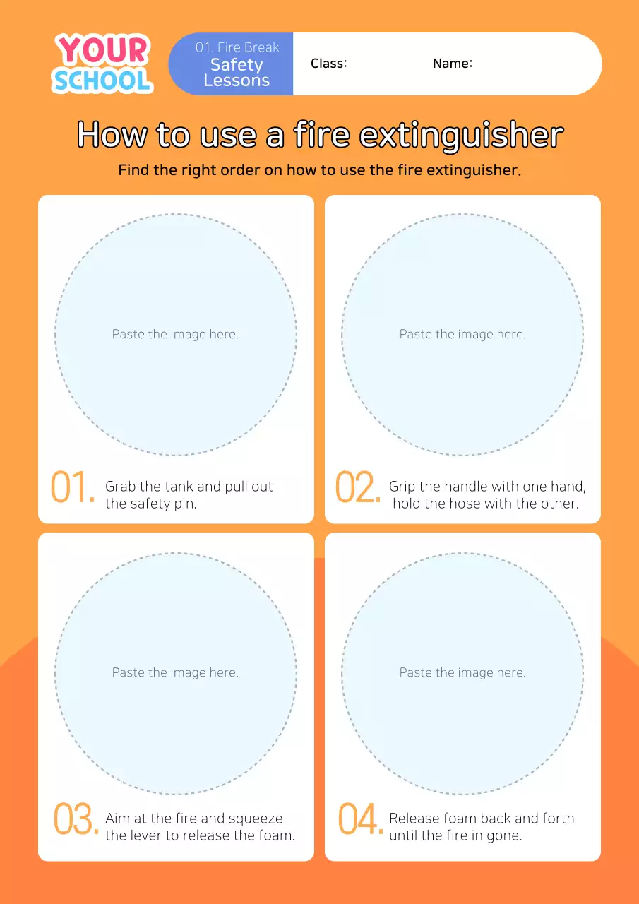 Orange Simple Fire Instruction
