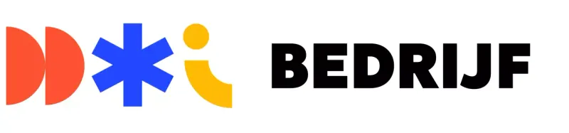 Een kleurrijk institutioneel logo met verschillende vormen