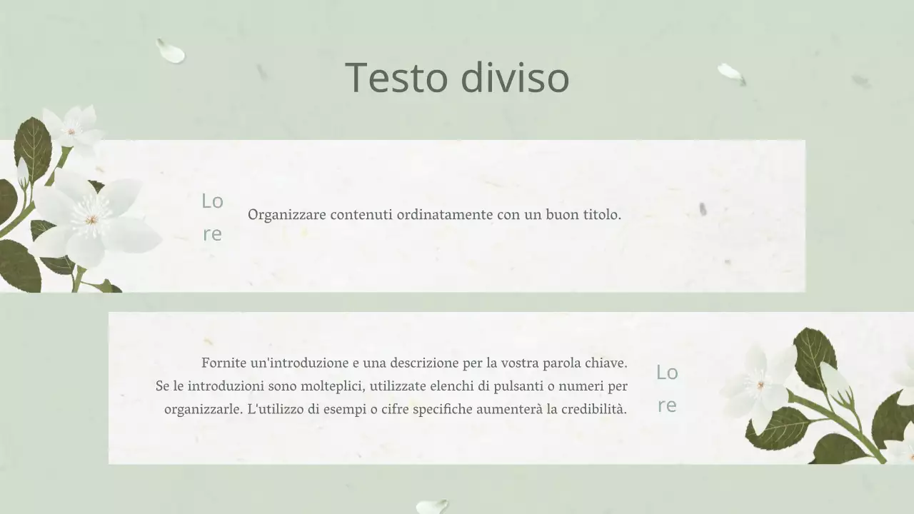 Pianta a fiore bianco orientale per annuali