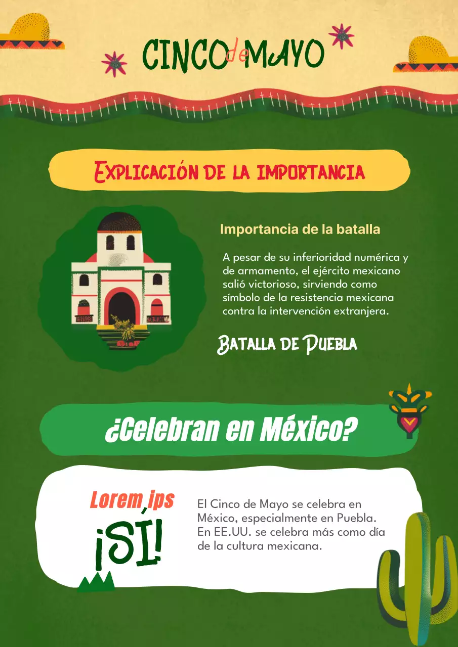 Diseño de cartel vintage de concepto mexicano en verde