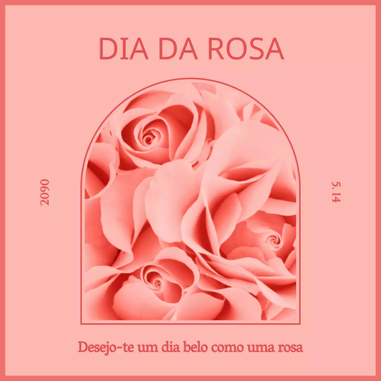 Promover o Dia das Rosas com um toque moderno de cor-de-rosa e vermelho