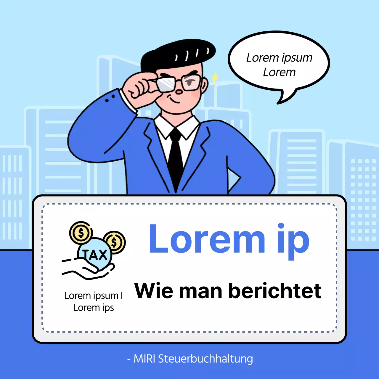 Ein einfacher blau-weißer Leitfaden für die Einreichung Ihrer umfassenden Einkommensteuererklärung