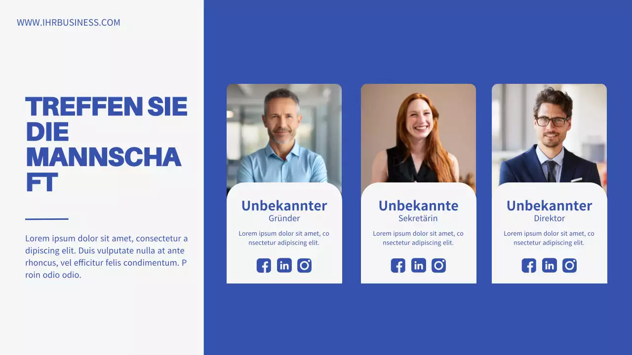 Blue Minimal Business Einführung des Unternehmens