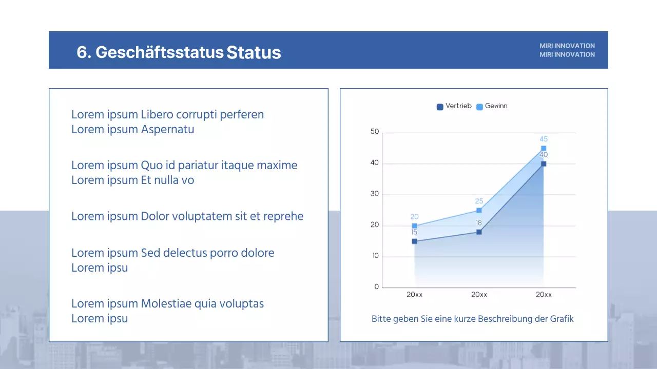 Ein einfacher Briefkopf für ein Industrieunternehmen in Blau und Gelb