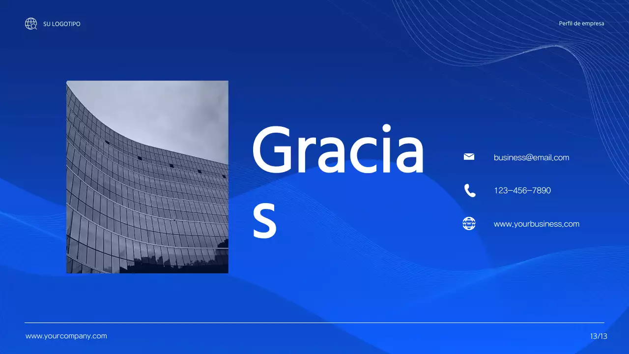 Presentación de Blue Modern Business Company