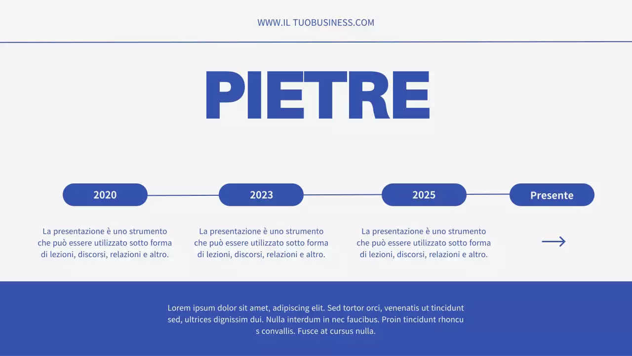 Introduzione dell'azienda Blue Minimal Business