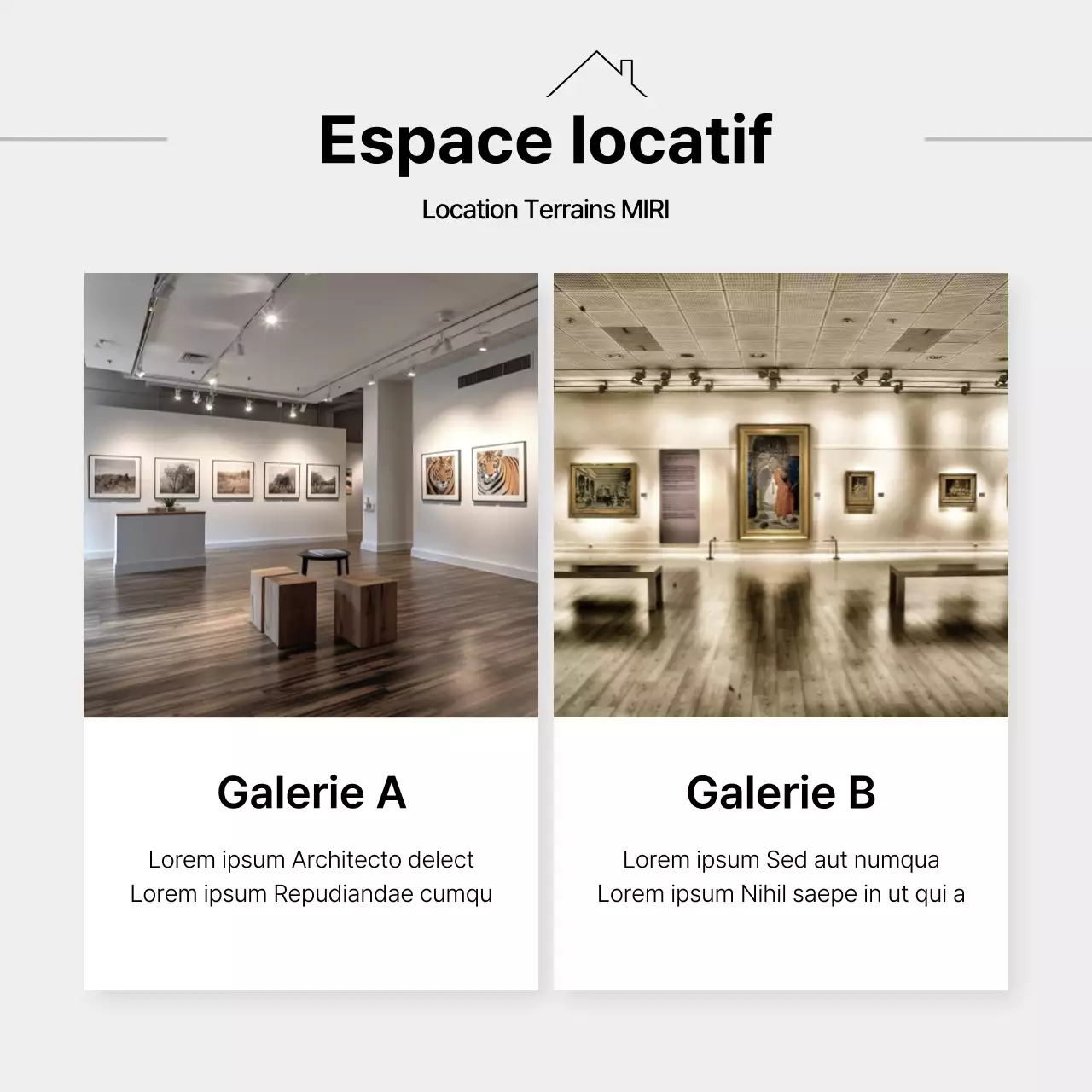 Annonce moderne de location de pré-terrain en orange