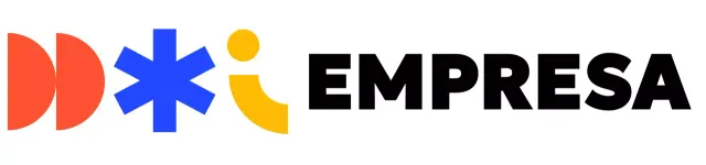 Un colorido logotipo institucional con formas variadas