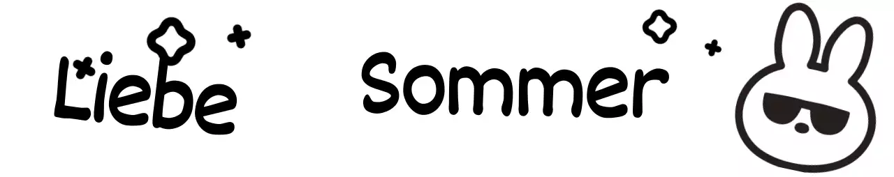 Hase mit niedlicher handgeschriebener Sommersonnenbrille