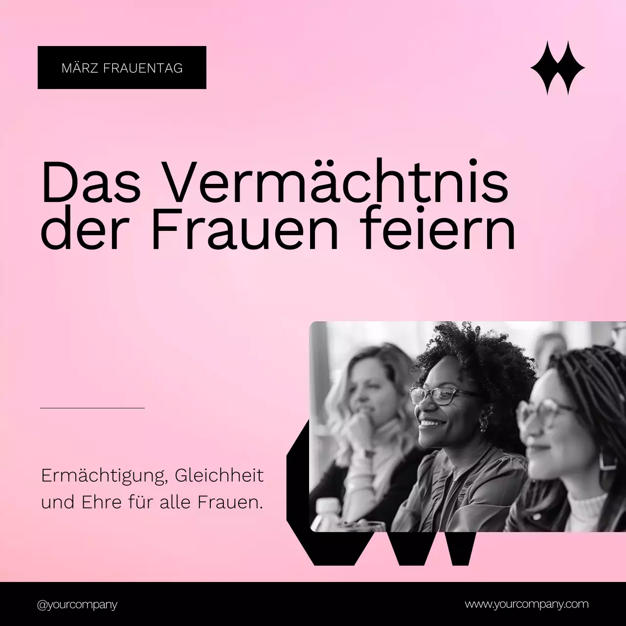 Pink Simple - Werbung für den Monat der Frauengeschichte